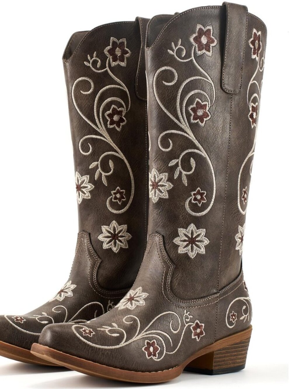 Cowboy Boots For Women Mid Calf Western Cowgirl Boots